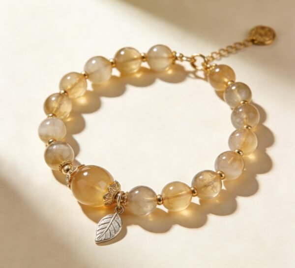 Golden Leaf Charm Bracelet