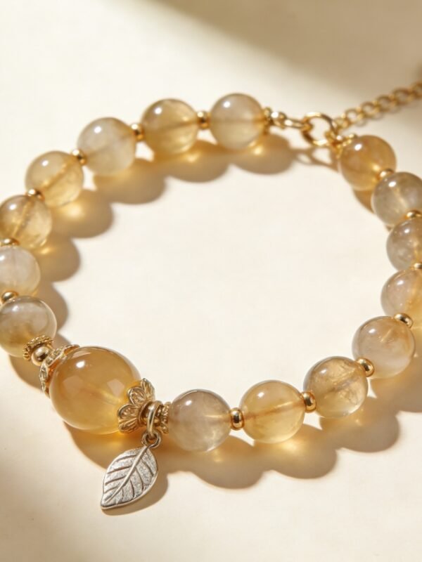 Golden Leaf Charm Bracelet