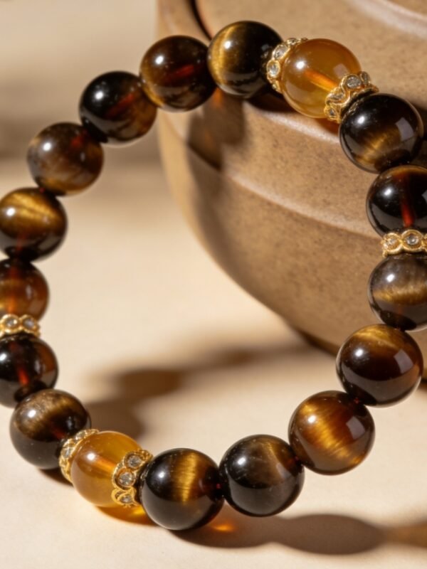 Amber Glow Beaded Bracelet